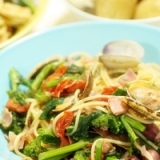 菜の花とホタルイカとアサリのパスタ