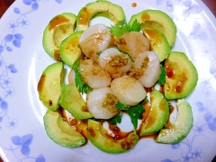 気になるきざみわさび！ホタテ・アボカドのたれに♪