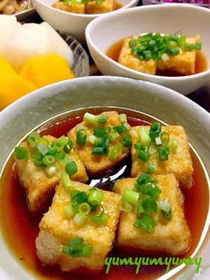 揚げ出し豆腐です 絹ごし豆腐で口当たりふるるん レシピ 作り方 By ゆんゆんゅん 楽天レシピ