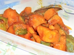甘辛いおいしさ、かぼちゃの煮物