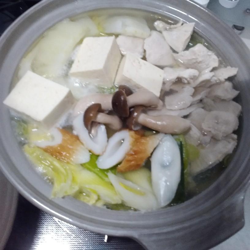 ぶりあらの水炊き鍋