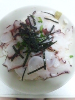たこ刺身をそのままのせた簡単タコ丼 レシピ 作り方 By ゆきのここゆき 楽天レシピ