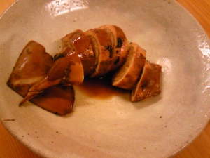 イカ飯の煮汁で舞茸炊き込みご飯