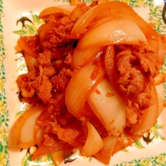 おろし林檎と生姜の豚肉炒め