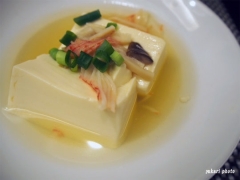豆腐のかに風味かまぼこのあんかけ