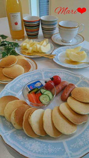 森永もちもちホットケーキで朝ご飯 レシピ 作り方 By Mariまり 楽天レシピ