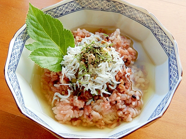 ５分！？春雨スープの素で❤雑穀しらす茶漬け♪
