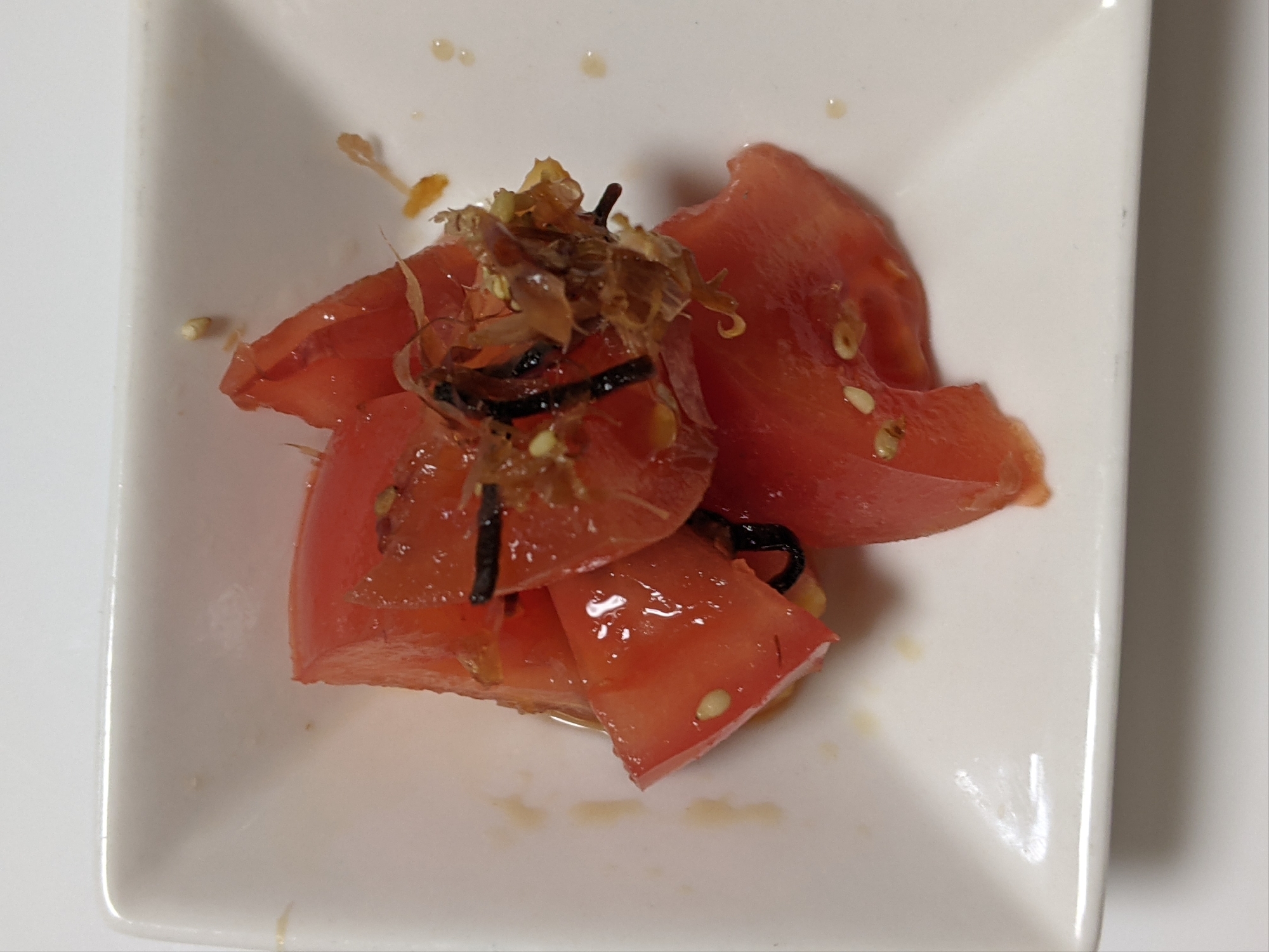 コンニャクの味噌ダレ和え