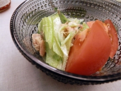 セロリときゅうりとツナのマヨネーズ和え