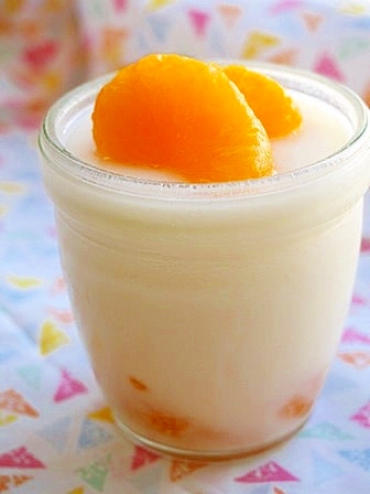 みかん缶とヨーグルトの爽やかゼリー♪