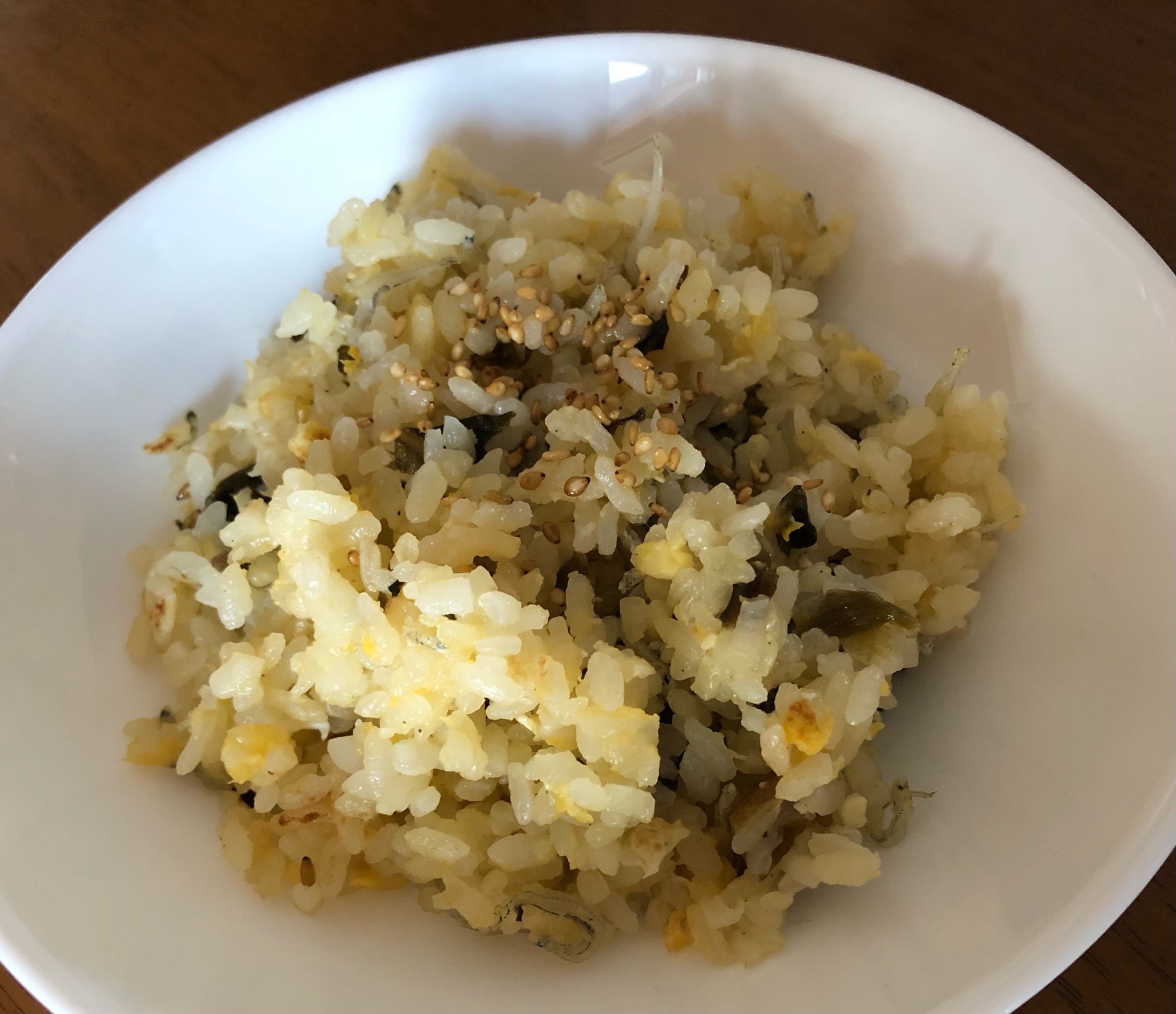 じゃこ入り高菜チャーハン