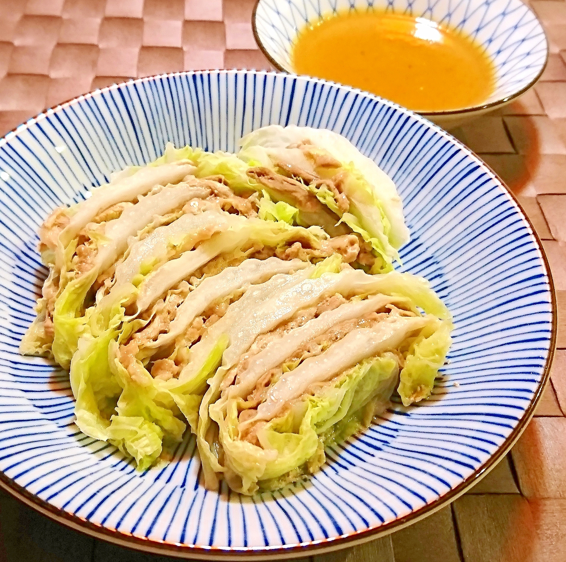 白菜と豚肉のミルフィーユ　レンジ蒸し