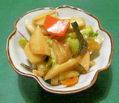 野菜の皮や葉っぱの浅漬け