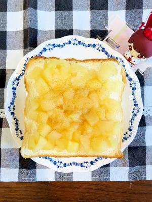 りんごのコンポートでホットトーストにアレンジ レシピ 作り方 By ぼくバナナ 楽天レシピ