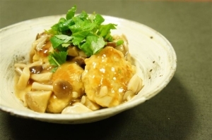 鶏団子のきのこあんかけ レシピ 作り方 By Sprout Recipe 楽天レシピ