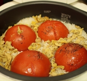 炊飯器で簡単トマトまるごと御飯 レシピ 作り方 By Ringo S Cafe 楽天レシピ