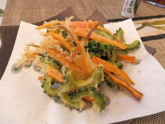 ゴーヤとにんじんのかき揚げ