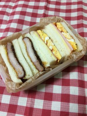 うちのお弁当 カツサンド弁当 部活 レシピ 作り方 By おいしんぼ 楽天レシピ