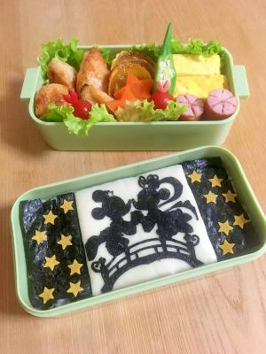 キャラ弁 海苔アート ミキミニ七夕シルエット弁当 レシピ 作り方 By Cherry05 楽天レシピ