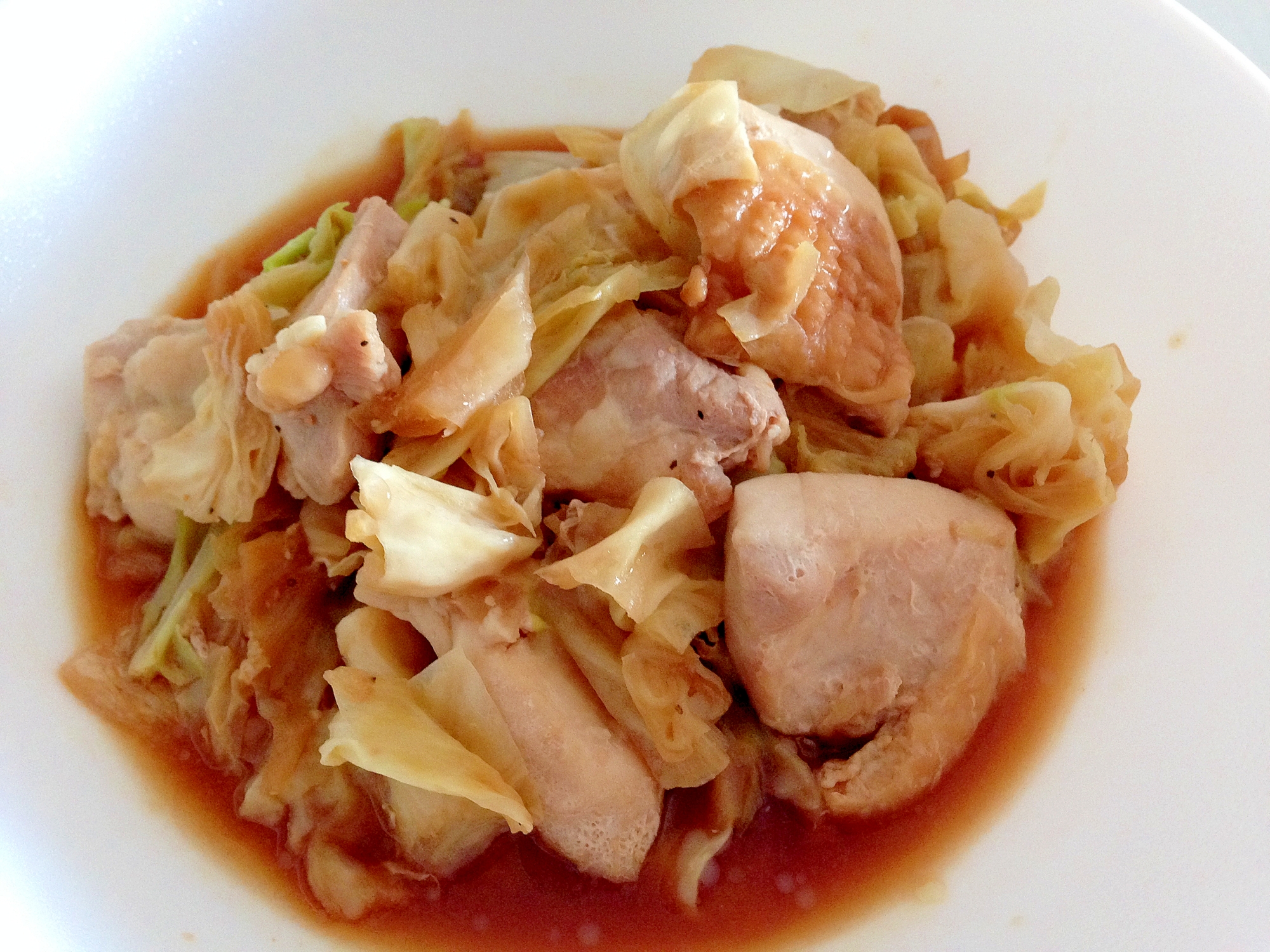 市販の調味料で☆鶏肉とキャベツのにんにく味噌蒸し