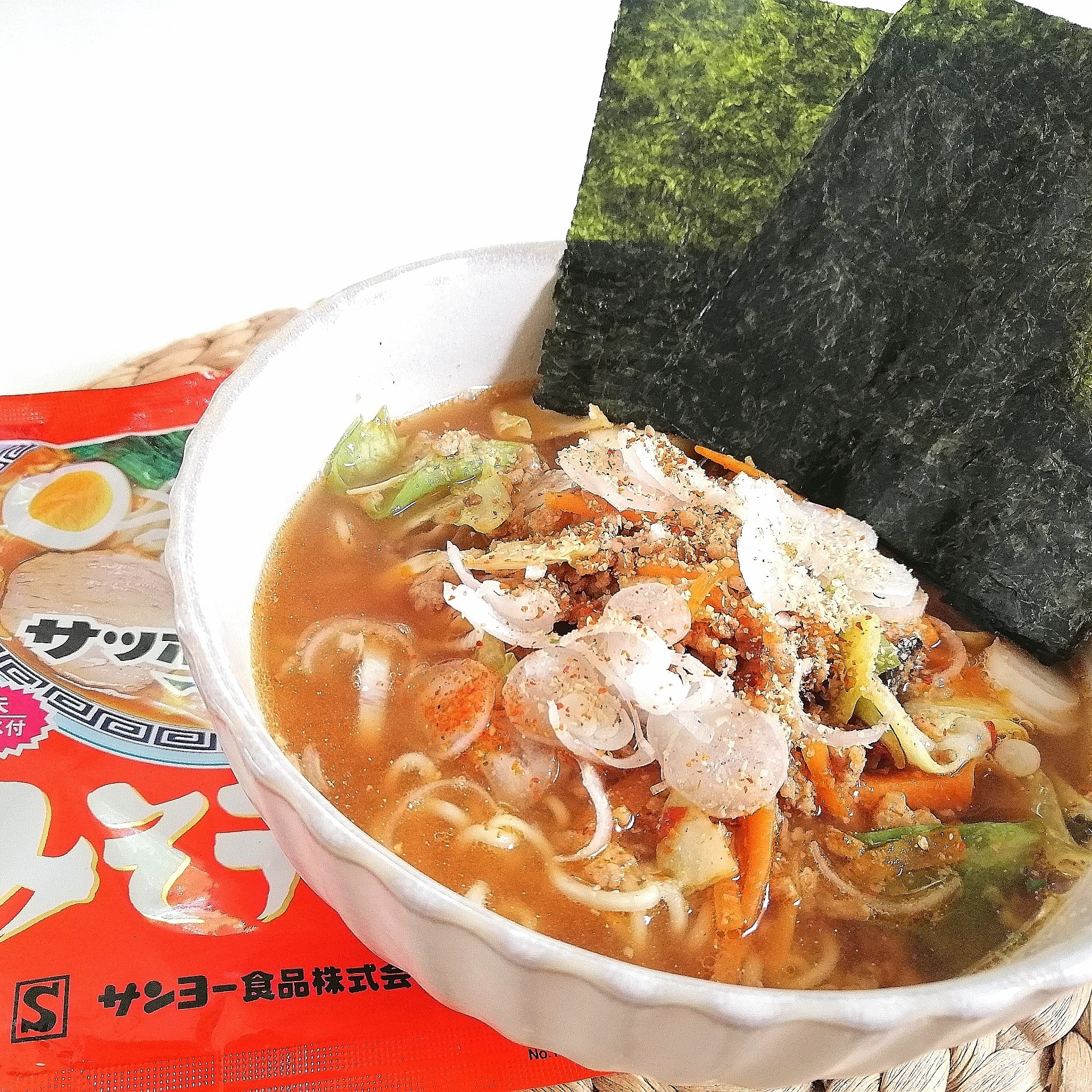 ピリ辛！サッポロ一番味噌ラーメンアレンジ