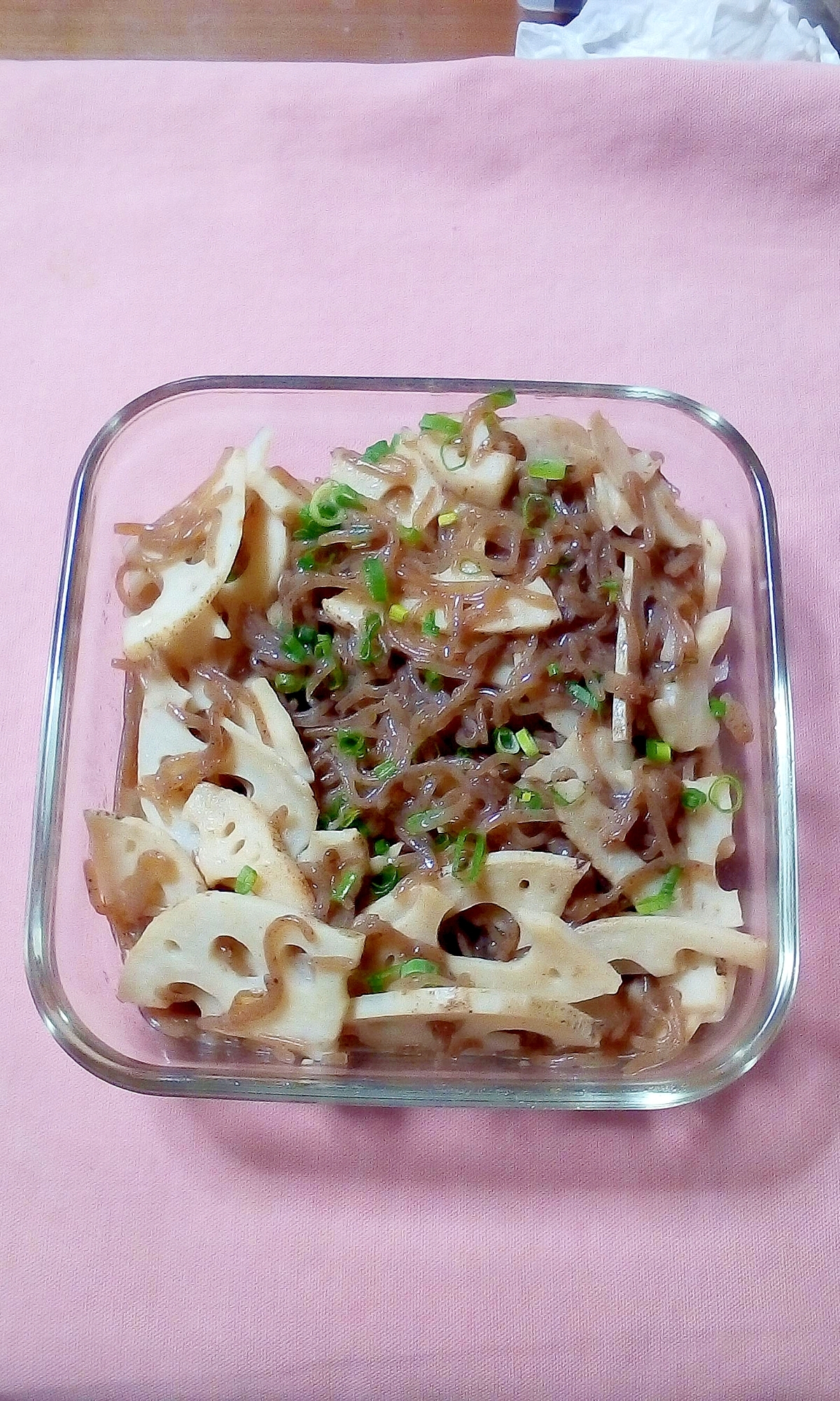 蓮根と糸蒟蒻のきんぴら