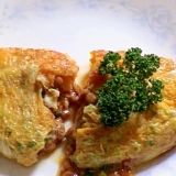 とろ~りおいしい 納豆チーズオムレツ