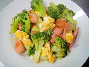 ブロッコリーと魚肉ソーセージの卵炒め レシピ 作り方 By Mint74 楽天レシピ