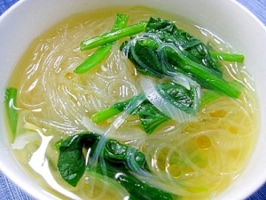 簡単でうまい ほうれん草と春雨のスープ レシピ 作り方 By Uzuratukune3 楽天レシピ
