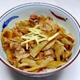 豚肉ごぼう丼