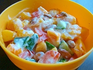 柿とナッツのヨーグルトサラダ レシピ 作り方 By Sundisk 楽天レシピ