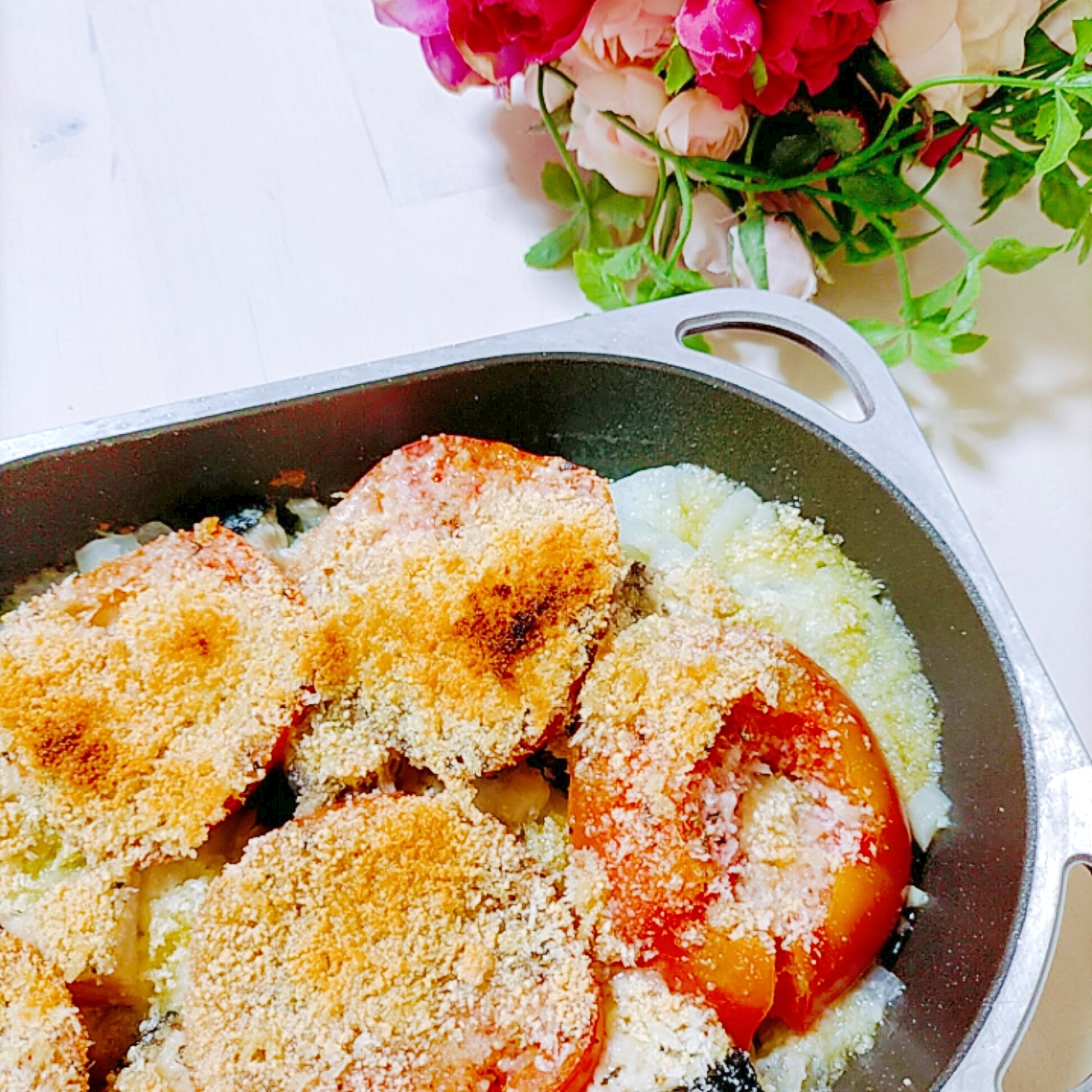 スペースパン®に入れて焼き上げたぶりと野菜のオーブン焼き