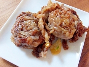牛薄切り肉のグルグル巻きステーキ レシピ 作り方 By Chococco3215 楽天レシピ