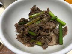 牛肉とニンニクの芽の中華風炒め