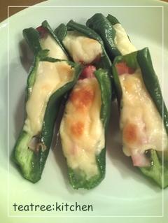 お弁当に★ピーマンのハムチーズ焼き