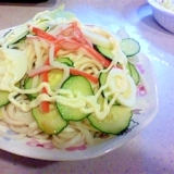 夏に涼しくサラダうどん