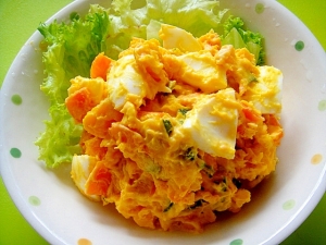かぼちゃと人参ゆで卵のサラダ レシピ 作り方 By Mint74 楽天レシピ