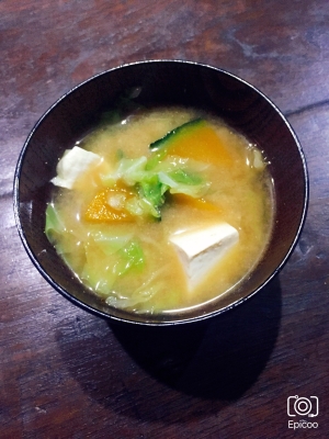 白菜とカボチャのお味噌汁 レシピ 作り方 By およねこ45 楽天レシピ