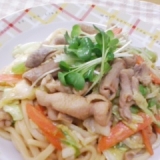 モツの味噌焼きうどん