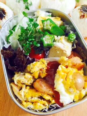 超時短 お弁当おかず ウィンナーの卵とじ炒め レシピ 作り方 By Toytoy Saori05 楽天レシピ