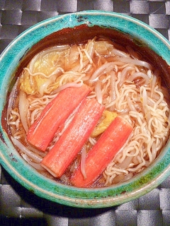 情けない程ズボラの☆カニかまラーメン