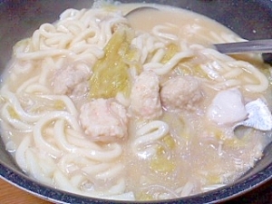 水炊きの残りで味噌煮込みうどん レシピ 作り方 By イ シュリー 楽天レシピ