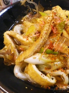 簡単、油揚げ煮込みうどん