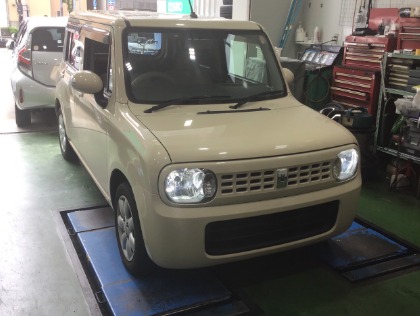 スズキ アルトラパン(2011年式、6万5千～7万km)の車検作業実績・四ツ橋