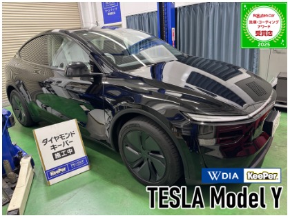 モデルY(テスラ)のWダイヤモンドキーパー【２重のガラス層で艶感ナンバー１】