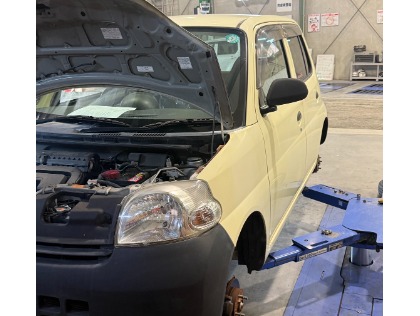 ダイハツ エッセ(2008年式、7万～7万5千km)の車検作業実績・らくらく