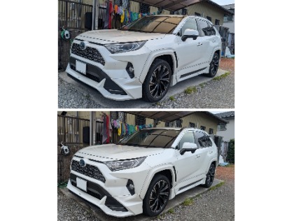 RAV4 ハイブリッド(トヨタ)の簡易美観アップ洗車