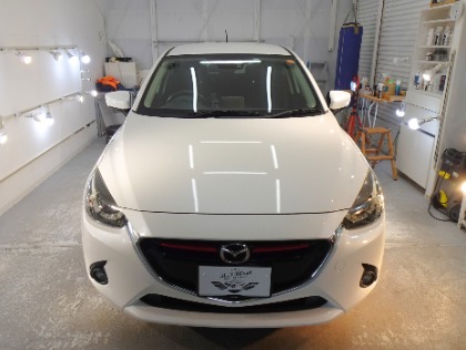 デミオ(マツダ)の★★絶対オススメ★★傷もとれちゃう魔法のコーティング【オールインワンポリッシュコーティング】