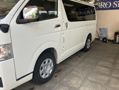 ハイエースワゴン(トヨタ)の手洗い洗車