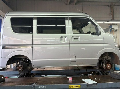 スズキ エブリイワゴン(2020年式、9万5千～10万km)の車検作業実績・B